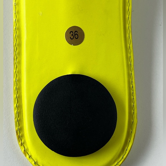 Emilio Pucci Slides- US 5.5 / EU 36 - yellow leather with terry cloth tie - Picture 5 of 6